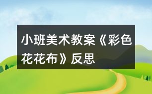 小班美術教案《彩色“花花布”》反思