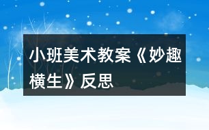 小班美術教案《妙趣橫生》反思