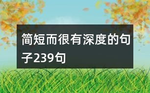 簡短而很有深度的句子239句