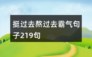 挺過(guò)去熬過(guò)去霸氣句子219句