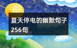 夏天停電的幽默句子256句