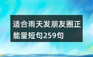 適合雨天發(fā)朋友圈正能量短句259句