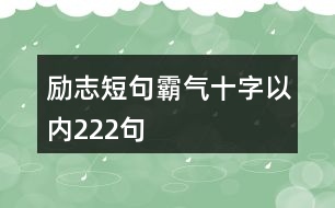 勵(lì)志短句霸氣十字以內(nèi)222句