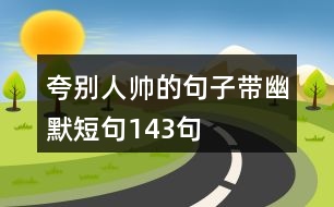 夸別人帥的句子帶幽默短句143句