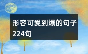 形容可愛(ài)到爆的句子224句