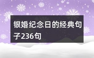 銀婚紀念日的經典句子236句