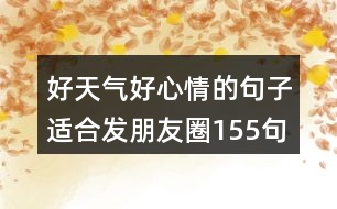 好天氣好心情的句子適合發(fā)朋友圈155句