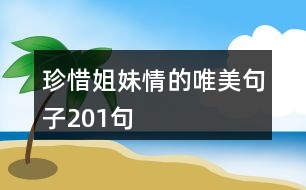 珍惜姐妹情的唯美句子201句