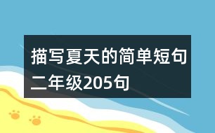 描寫夏天的簡(jiǎn)單短句二年級(jí)205句