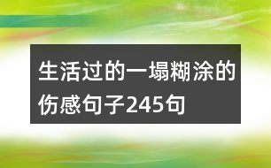 生活過的一塌糊涂的傷感句子245句