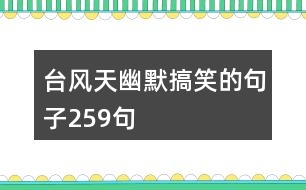 臺(tái)風(fēng)天幽默搞笑的句子259句