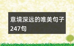 意境深遠(yuǎn)的唯美句子247句