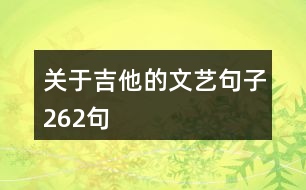 關(guān)于吉他的文藝句子262句