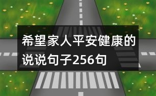 希望家人平安健康的說說句子256句