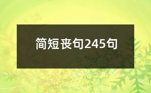 簡(jiǎn)短喪句245句