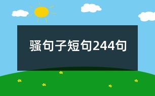 騷句子短句244句