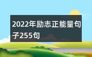 2022年勵(lì)志正能量句子255句