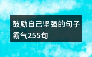 鼓勵自己堅強(qiáng)的句子霸氣255句