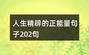 人生精辟的正能量句子202句