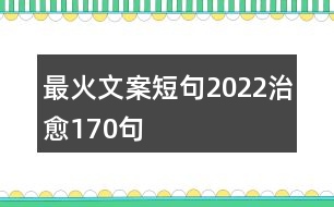 最火文案短句2022治愈170句