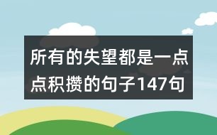 所有的失望都是一點點積攢的句子147句