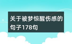 關于被夢驚醒傷感的句子178句