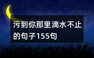 污到你那里滴水不止的句子155句