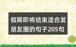 假期即將結束適合發(fā)朋友圈的句子205句