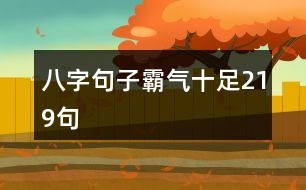 八字句子霸氣十足219句