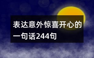 表達意外驚喜開心的一句話244句