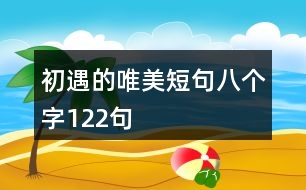 初遇的唯美短句八個字122句