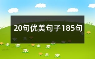 20句優(yōu)美句子185句