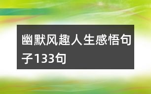 幽默風趣人生感悟句子133句