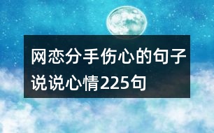 網(wǎng)戀分手傷心的句子說(shuō)說(shuō)心情225句