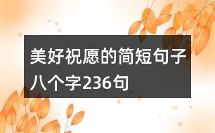 美好祝愿的簡短句子八個字236句