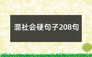 混社會硬句子208句