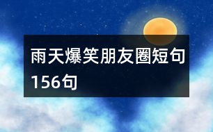 雨天爆笑朋友圈短句156句