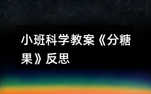 小班科學(xué)教案《分糖果》反思