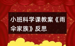 小班科學(xué)課教案《雨傘家族》反思