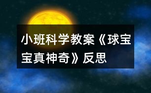 小班科學教案《球寶寶真神奇》反思