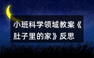 小班科學(xué)領(lǐng)域教案《肚子里的家》反思