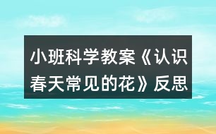 小班科學(xué)教案《認(rèn)識(shí)春天常見的花》反思