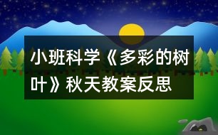 小班科學(xué)《多彩的樹葉》秋天教案反思