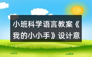 小班科學(xué)語言教案《我的小小手》設(shè)計意圖總結(jié)