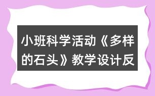 小班科學(xué)活動《多樣的石頭》教學(xué)設(shè)計反思