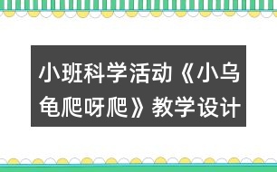 小班科學活動《小烏龜爬呀爬》教學設(shè)計反思