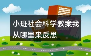 小班社會(huì)科學(xué)教案我從哪里來反思