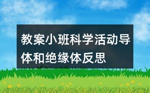 教案小班科學活動導體和絕緣體反思