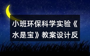 小班環(huán)?？茖W(xué)實(shí)驗(yàn)《水是寶》教案設(shè)計(jì)反思