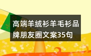 高端羊絨衫、羊毛衫品牌朋友圈文案35句